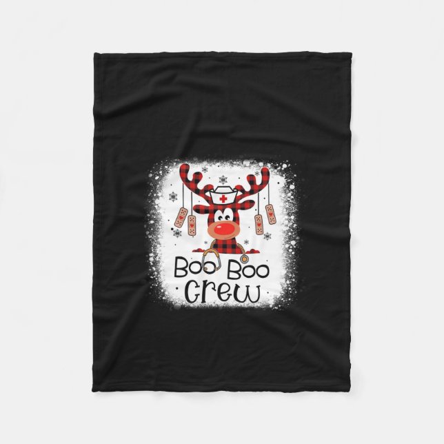 Nurse Gift Boo Boo Crew Fleecedecke (Vorderseite)
