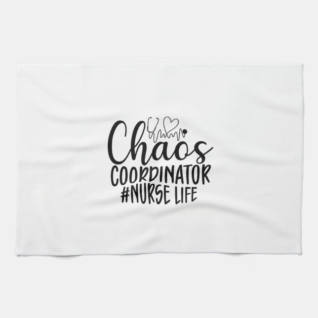 Nurse Gift Chaos Coordinator Nurse Life Geschirrtuch (Horizontal)