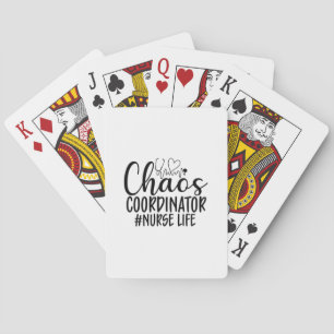 Nurse Gift Chaos Coordinator Nurse Life Spielkarten