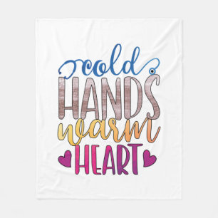 Nurse Gift Cold Hands Varm Heart Fleecedecke