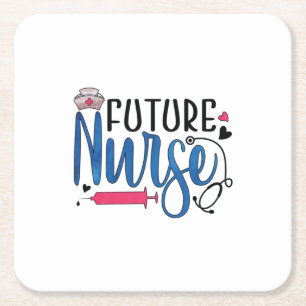 Nurse Gift Future Nurse Rechteckiger Pappuntersetzer