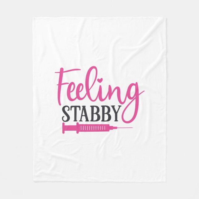 Nurse Gift Gefühl Stabby Nurse Fleecedecke (Vorderseite)
