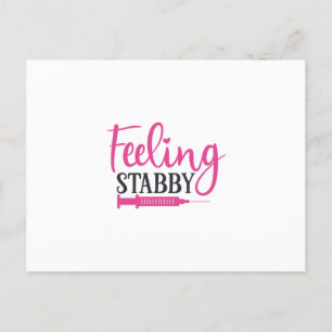Nurse Gift Gefühl Stabby Nurse Postkarte