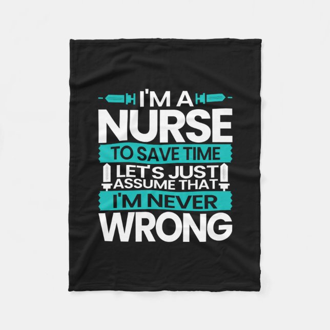 Nurse Gift | I Am A Nurse To Save Time Fleecedecke (Vorderseite)
