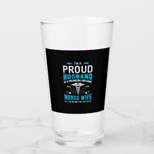 Nurse Gift I Am A Proud Husband Glas