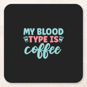 Nurse Gift My Blood Type Is Coffee Rechteckiger Pappuntersetzer