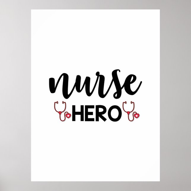Nurse Gift Nurse Hero Poster (Vorne)