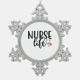 Nurse Gift Nurse Life Schneeflocken Zinn-Ornament
