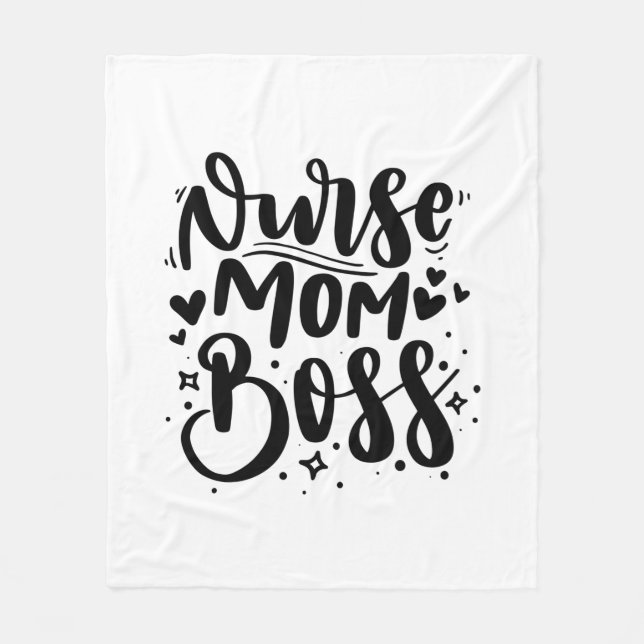 Nurse Gift Nurse Mama Boss Fleecedecke (Vorderseite)