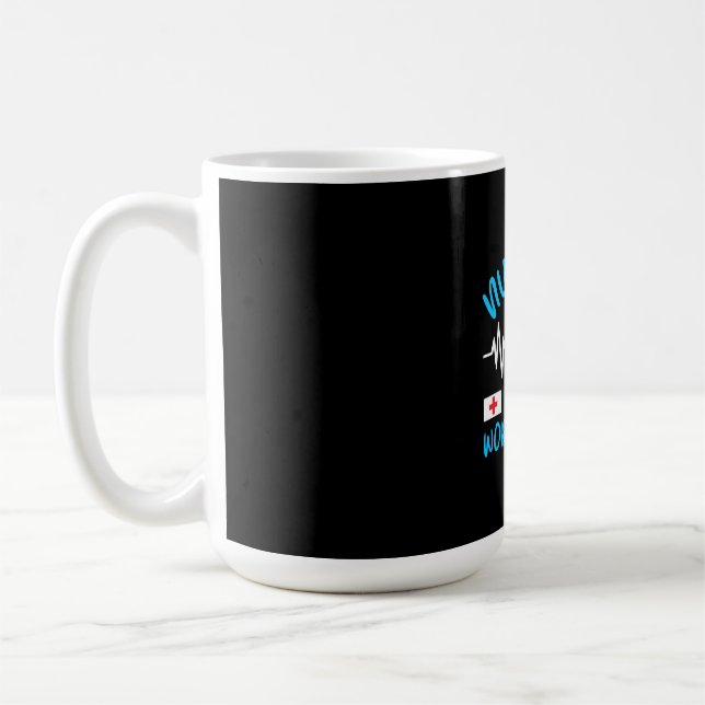 Nurse Gift | Nursing Is A Work Of Heart Kaffeetasse (Links)