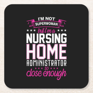 Nurse Gift Nursing Zuhause Administrator Rechteckiger Pappuntersetzer
