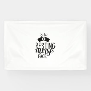 Nurse Gift Resting Nurse Face Banner