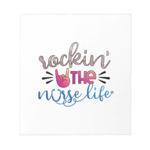 Nurse Gift Rockin' The Norse Life Notizblock