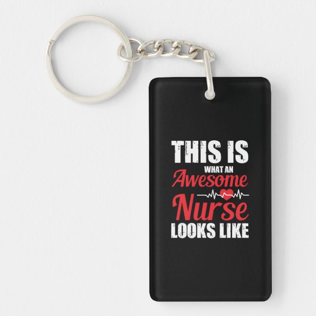 Nurse Gift | This Is What An Awesome Nurse Schlüsselanhänger (Vorderseite)