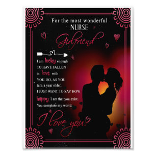 Nurse Girlfriend-Geschenk   Von Boyfriend Valentin Fotodruck