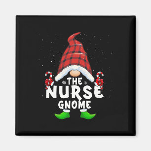 Nurse Gnome Buffalo Kariert Matching Family Christ Magnet