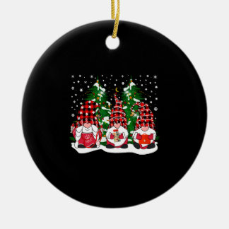 Nurse Gnomes Weihnachts-Weihnachtslicht-Pflegeknom Keramik Ornament
