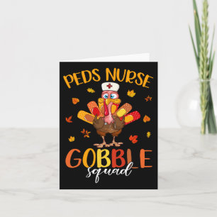 Nurse Gobble Squad Türkei Pilgrim Erntedank Fal Karte