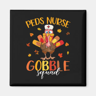 Nurse Gobble Squad Türkei Pilgrim Erntedank Fal Magnet
