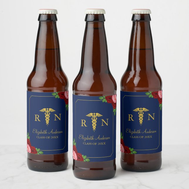 Nurse Graduation Bierflaschenetikett (Flaschen)