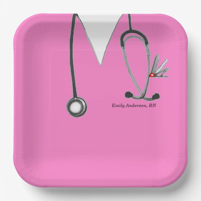 Nurse Graduation Party Pappteller (Vorderseite)