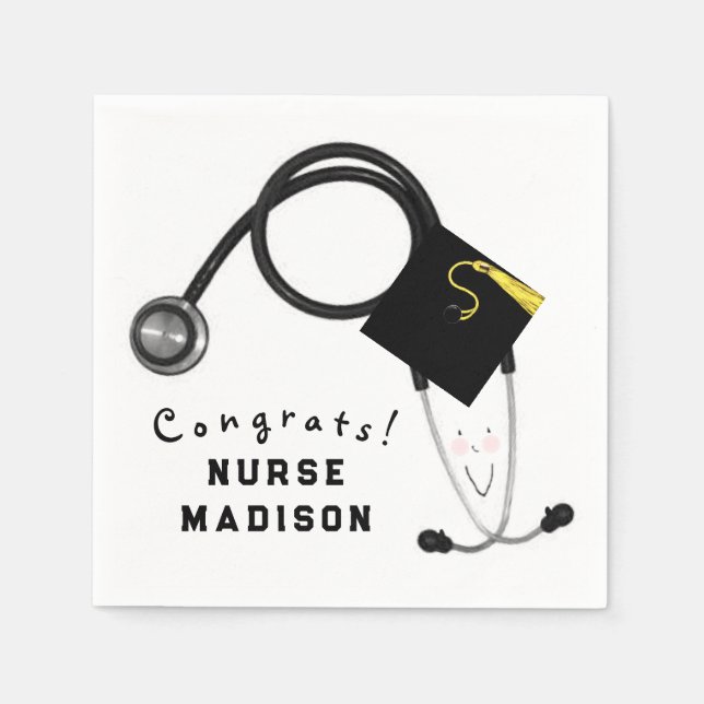 Nurse Graduation Party Serviette (Vorderseite)