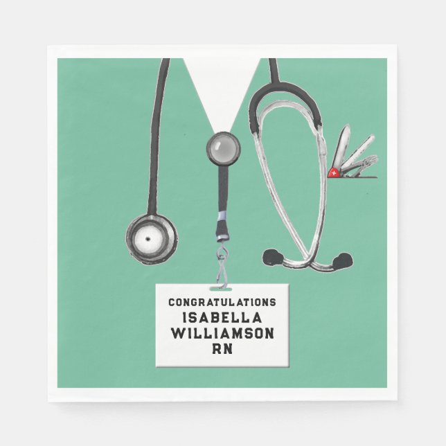Nurse Graduation Party Serviette (Vorderseite)