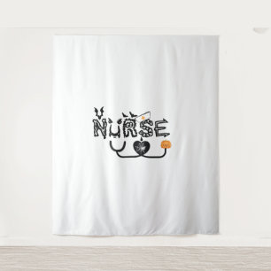 Nurse Halloween Funny Ghost halloween Krankenpfleg Wandteppich