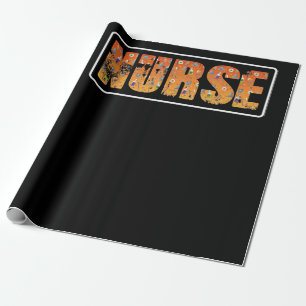 Nurse Halloween-Geschenk mit Kürbisspinne, Hexenhu Geschenkpapier