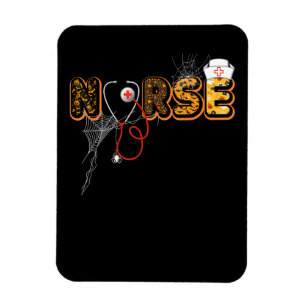 Nurse Halloween-Geschenk mit Pumpkin-Boo-Spider Magnet