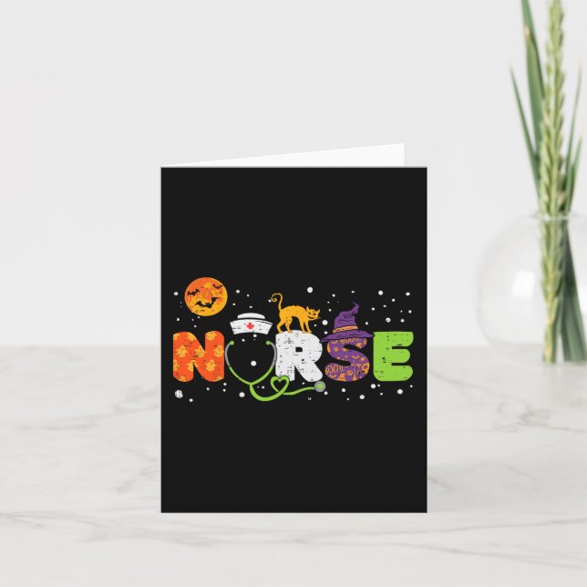 Nurse Halloween Kostüm Stethoscope Heartbeat Pump Karte (Vorderseite)