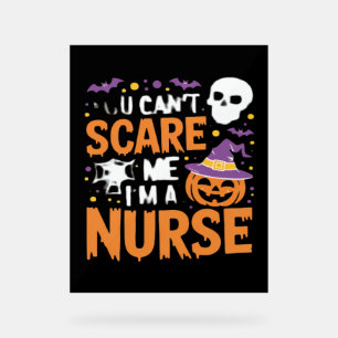 Nurse Halloween Witch Funny Nursing Essential T-Sh Acrylschild