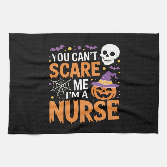 Nurse Halloween Witch Funny Nursing Essential T-Sh Geschirrtuch (Horizontal)