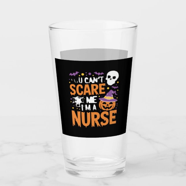 Nurse Halloween Witch Funny Nursing Essential T-Sh Glas (Vorderseite)