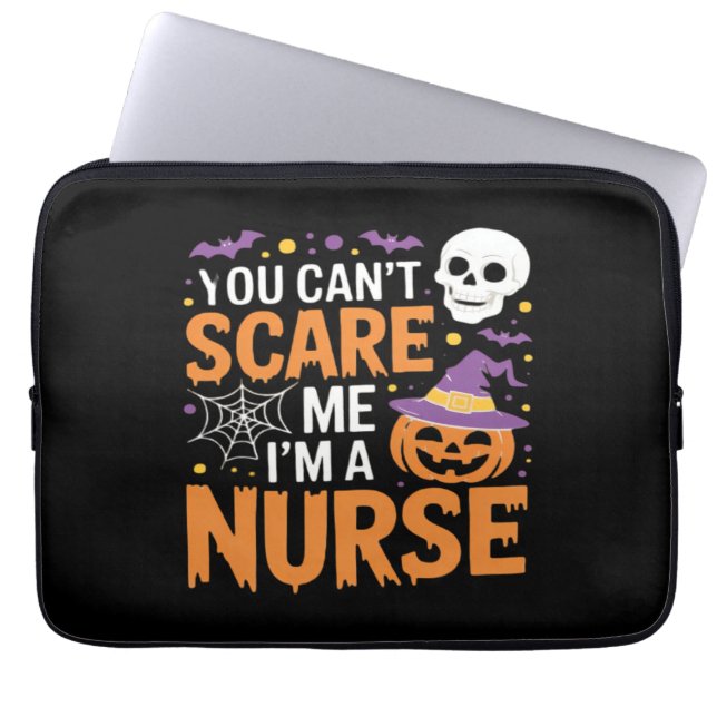 Nurse Halloween Witch Funny Nursing Essential T-Sh Laptopschutzhülle (Vorderseite)