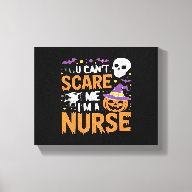 Nurse Halloween Witch Funny Nursing Essential T-Sh Leinwanddruck (Vorderseite)