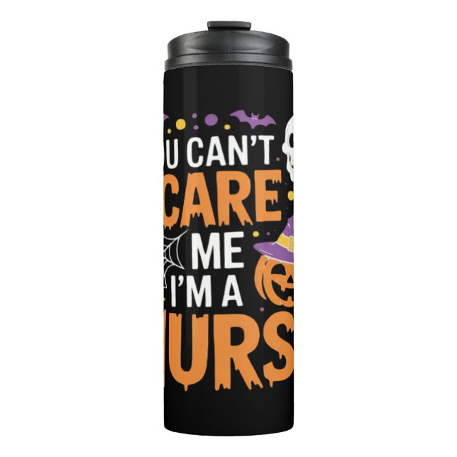 Nurse Halloween Witch Funny Nursing Essential T-Sh Thermosbecher (Vorderseite)