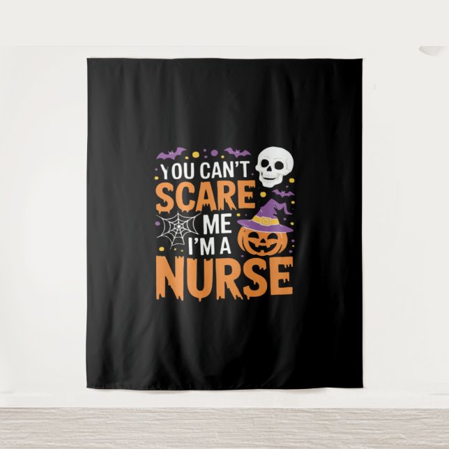 Nurse Halloween Witch Funny Nursing Essential T-Sh Wandteppich (Vorderseite)