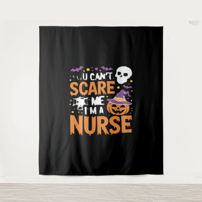 Nurse Halloween Witch Funny Nursing Essential T-Sh Wandteppich (Vorderseite)