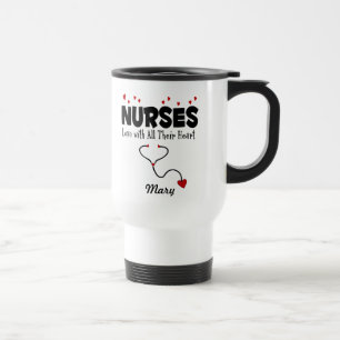 Nurse Heart Geschenk Reisebecher