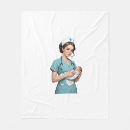 Nurse Holding Newborn - Gentle Care Medical Design Fleecedecke
