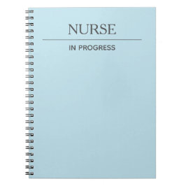 Nurse In Progress Custom Pastel Blue Notebook Notizblock