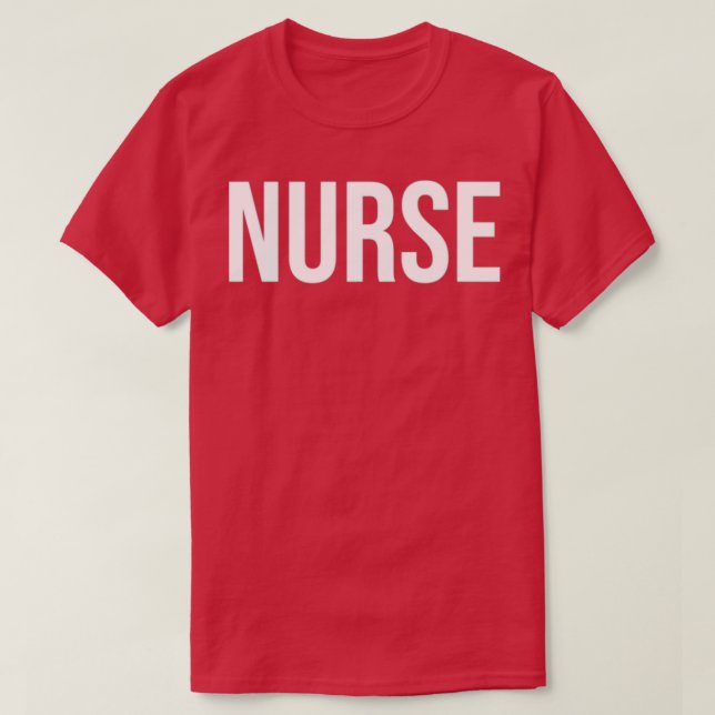 Nurse Job Title Plain Text T-Shirt (Design vorne)