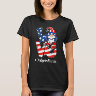 Nurse Liebe Gnome Dialysis Usa Flag Patriotic 4. O T-Shirt