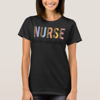 Nurse Liebe Inspiriere Pflege Leopard Print Nurse T-Shirt