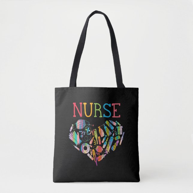 Nurse Liebe Nursing Student RN Life Vielen Dank Tasche (Vorderseite)