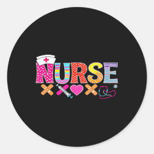 Nurse Life 2025 Heartbeat für das D Runder Aufkleber
