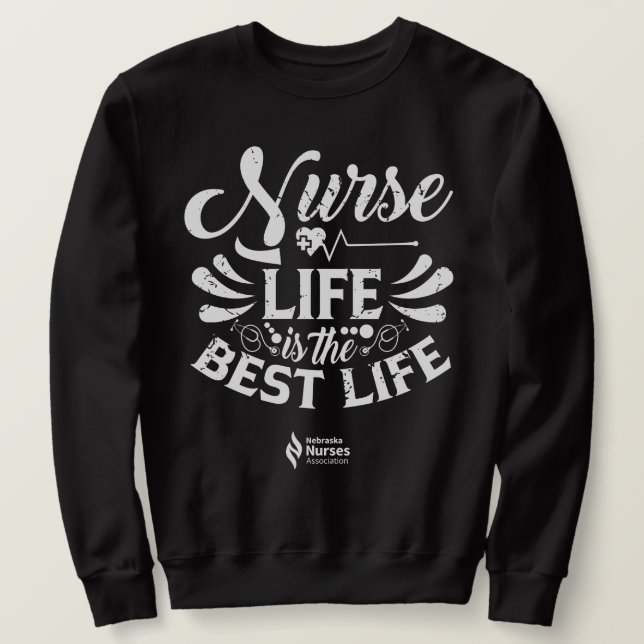 Nurse Life Dark Colored Sweatshirt (Design vorne)