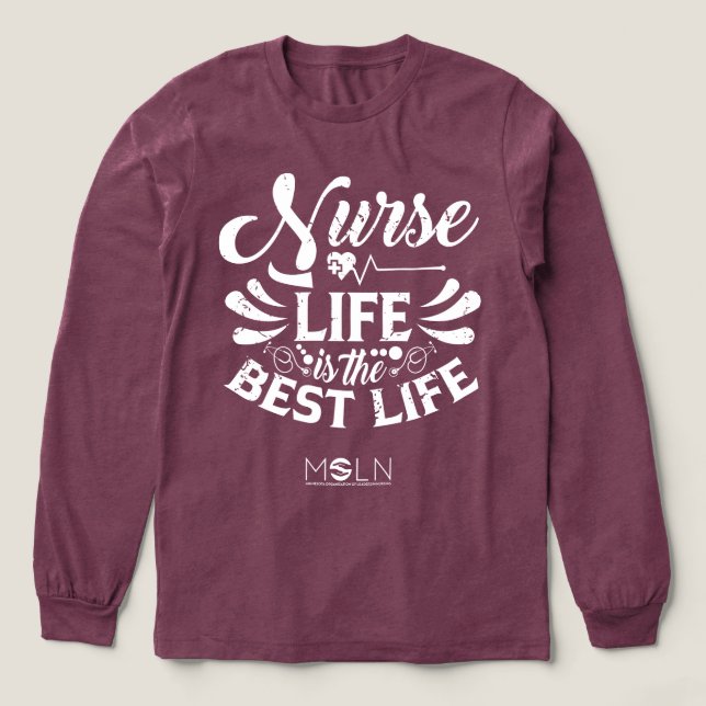 Nurse Life Dark Tri-Blend Long Sleeve T-Shirt Tri-Blend Shirt (Design Vorderseite)