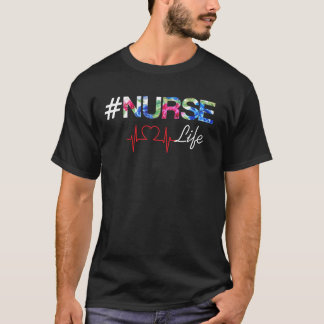 Nurse Life Hashtag Elektrokardiogramm T-Shirt